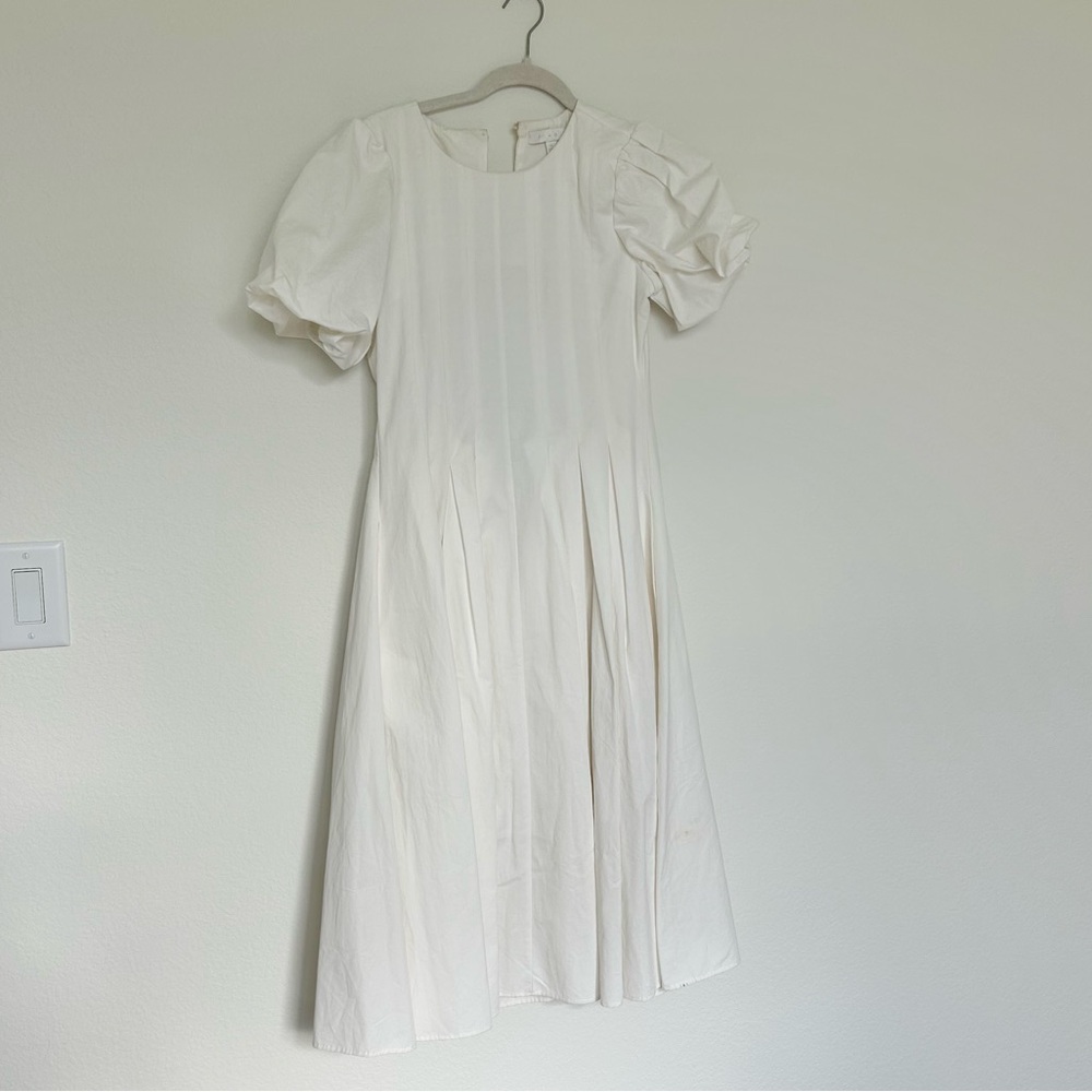 Eri + Ali Corset-Seamed Midi Dress in White - Picture 2 of 8